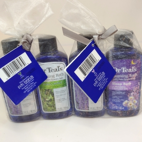 Dr Teal's. Foaming Bath with pure Epsom salt & Essentials oils set of 4 - Picture 3 of 11